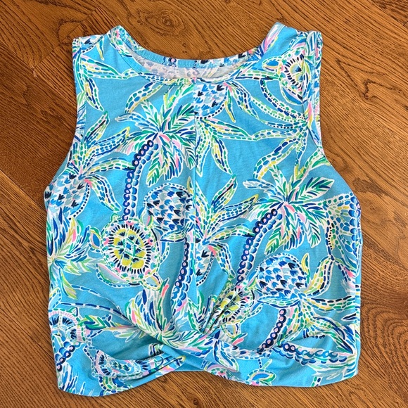 Lilly Pulitzer Tops - Lilly Pulitzer Luxletic Greer Tank in the Bermuda Blue Turtle Season, Medium